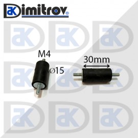 Антивибрационен тампон М 4 х Ø 15 х 30 mm Антивибрационен тампон М 4 х Ø 15 х 30 mm